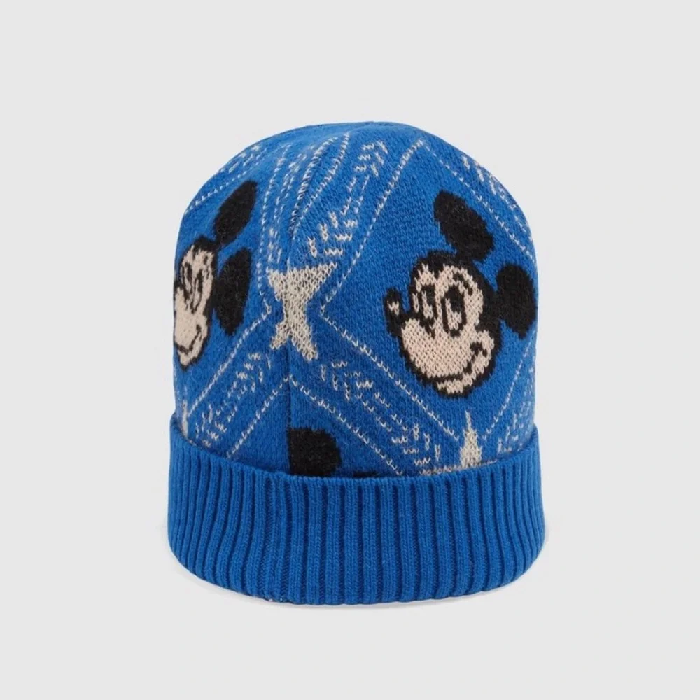 Gucci x Disney Jacquard-knit Beanie Hat in Blue